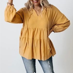 Vici Mustard Yellow Blouse